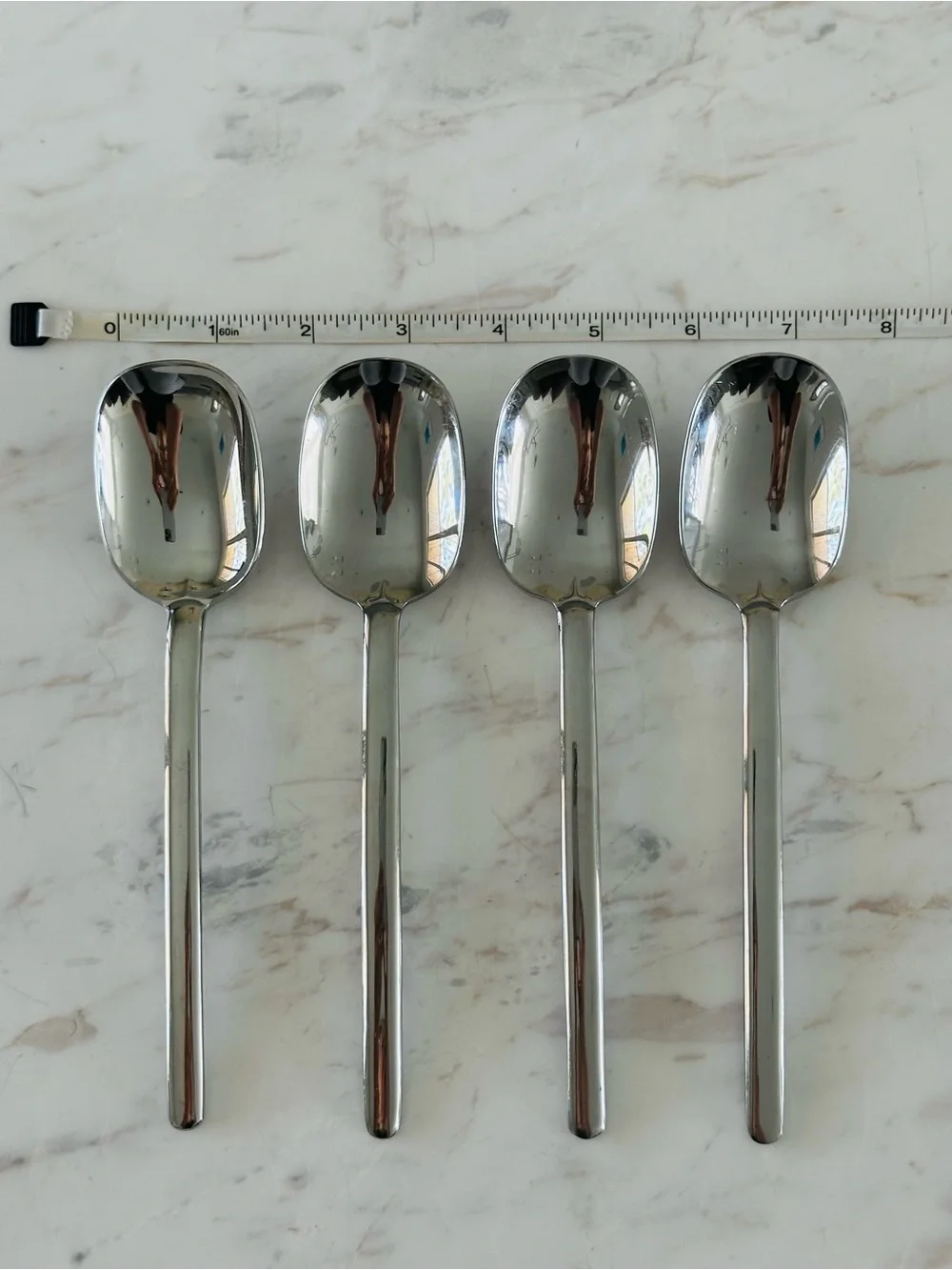 Mikasa Zena Stainless Steel Silver Soup Spoons Set of 4